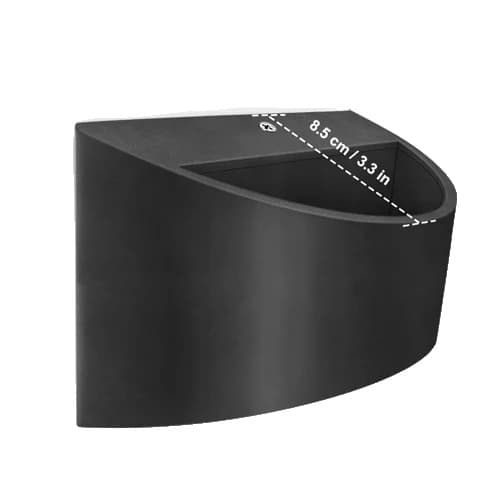 Vägglampor, modern LED-belysning, inomhusgips, svart skal, varmvit