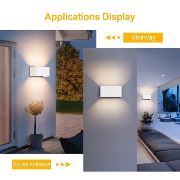 Bomclap 4-pak LED væglamper IP65 24W varm hvid 3000K, justerbart lys til udendørs/indendørs