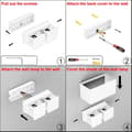 Miniatyrbillede 6 af 9: Bomclap 4-pak LED væglamper IP65 24W varm hvid 3000K, justerbart lys til udendørs/indendørs