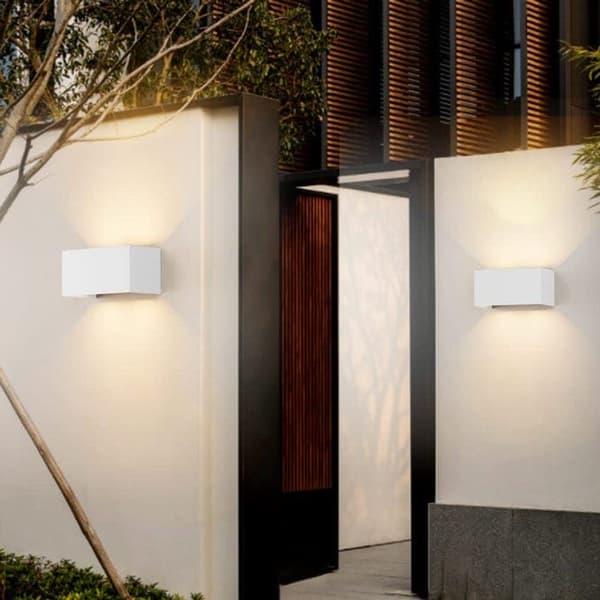 Bomclap 4-pak LED væglamper IP65 24W varm hvid 3000K, justerbart lys til udendørs/indendørs