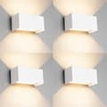 Miniatyrbillede 1 af 10: Bomclap 4-pak LED væglamper IP65 24W varm hvid 3000K, justerbart lys til udendørs/indendørs