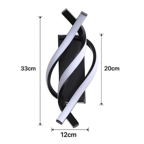 Bomclap 2-pack Spiral LED Vägglampor i Aluminium, 3 Färgtemperaturer, Modern Dekor