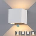 Miniatyrbild 9 av 10: OBOSOE Vägglampa med rörelsesensor 12W, IP65, varmvit 3000K, justerbar strålvinkel, 4-pack