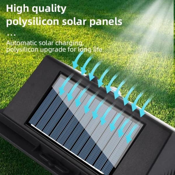 OBOSOE Solvägglampor med rörelsesensor, 3 lägen, 120 COB LED, utomhusbelysning, 4-pack