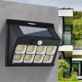 Miniatyrbild 9 av 9: OBOSOE Solvägglampor med rörelsesensor, 3 lägen, 120 COB LED, utomhusbelysning, 4-pack