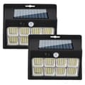 Miniatyrbild 1 av 9: OBOSOE Solvägglampor med rörelsesensor, 3 lägen, 120 COB LED, utomhusbelysning, 4-pack