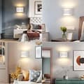Miniatyrbillede 7 af 10: OBOSOE 4-pak LED-væglamper, 7W omvendt lys, varm hvid 3000K, moderne indendørs belysning