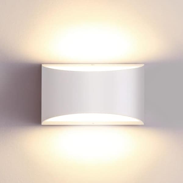 OBOSOE 4-pak LED-væglamper, 7W omvendt lys, varm hvid 3000K, moderne indendørs belysning