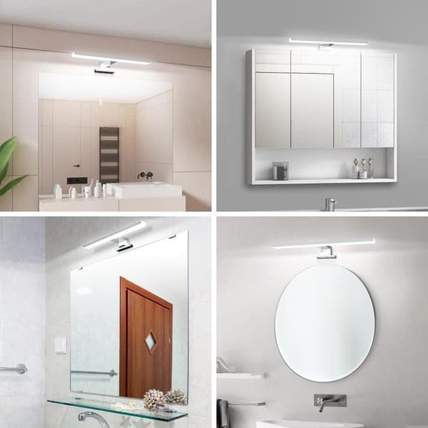OBOSOE LED spegellampa 30cm IP44, 4000K neutralvitt, vattentät badrumslampa utan flimmer
