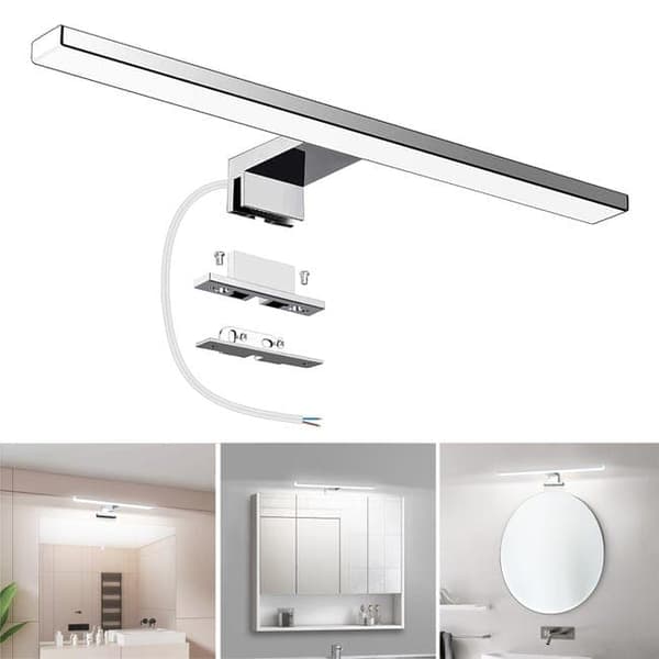OBOSOE LED spegellampa 30cm IP44, 4000K neutralvitt, vattentät badrumslampa utan flimmer