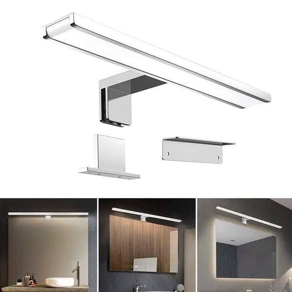 OBOSOE LED spegellampa 30cm IP44, 4000K neutralvitt, vattentät badrumslampa utan flimmer Vitt ljus