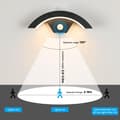 Pikkukuva 2 / 8: OBOSOE LED-seinävalaisin ulkokäyttöön 24W IP65 liiketunnistimella, lämmin valkoinen valo puutarhaan ja terassille