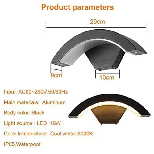 OBOSOE LED-seinävalaisin ulkokäyttöön 24W IP65 liiketunnistimella, lämmin valkoinen valo puutarhaan ja terassille