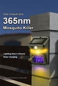 Miniatyrbild 6 av 11: OBOSOE 8-pack 3-i-1 Solcells Insektslampa, UV Mördar, LED Rörelsesensor & Fälla för Myggor