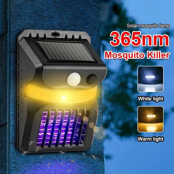 OBOSOE 8-pack 3-i-1 Solcells Insektslampa, UV Mördar, LED Rörelsesensor & Fälla för Myggor