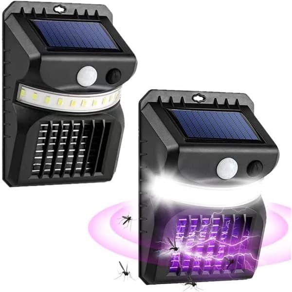 OBOSOE 8-pack 3-i-1 Solcells Insektslampa, UV Mördar, LED Rörelsesensor & Fälla för Myggor