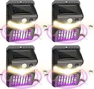 OBOSOE 8-pack 3-i-1 Solcells Insektslampa, UV Mördar, LED Rörelsesensor & Fälla för Myggor 4 st