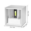 Miniatyrbillede 3 af 7: OBOSOE 4-pak 12W LED væglamper udendørs, justerbar vinkel, IP65, 6500K naturligt hvidt lys