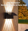 Miniatyrbild 4 av 6: OBOSOE 2-pack solvägglampor utomhus LED upp/ned-ljus, vattentät väggbelysning för fasad