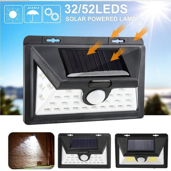 LED solcellslampa vägglampa med sensor