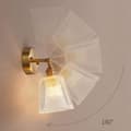 Miniatyrbillede 5 af 7: OBOSOE Messing Væglampe – Moderne Glas Globe Seng Væglampe til soveværelse og stue, uden pære