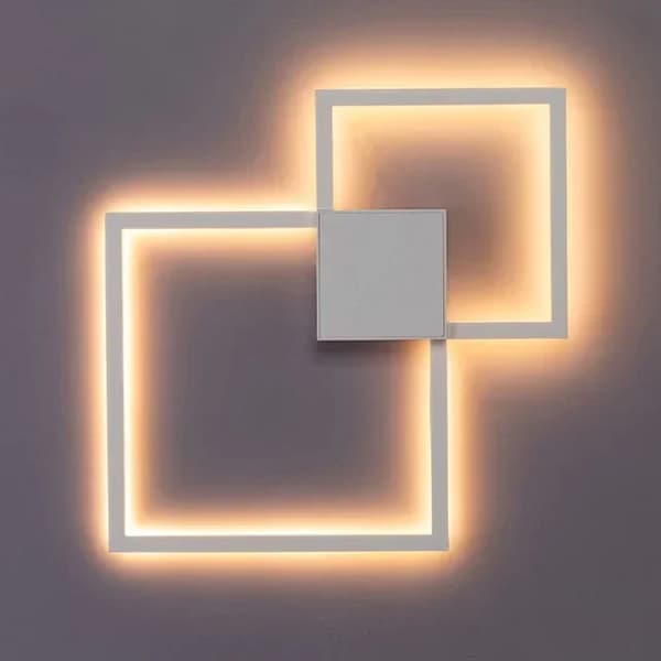 LED Vägglampa, Modern Stil, Självständig Installation, Skugglös Design,20W Vit, Ingen fjärrkontroll