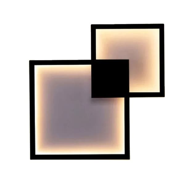 LED-seinävalaisin, moderni tyyli, itsenäinen asennus, varjoton muotoilu,Ei kaukosäädintä, 20W Musta