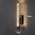 Miniatyrbild 2 av 2: LED Vägglampa, Modern Design, Klar Glas Skärm, AC Strömkälla,Vitt ljus, Svart-45cm