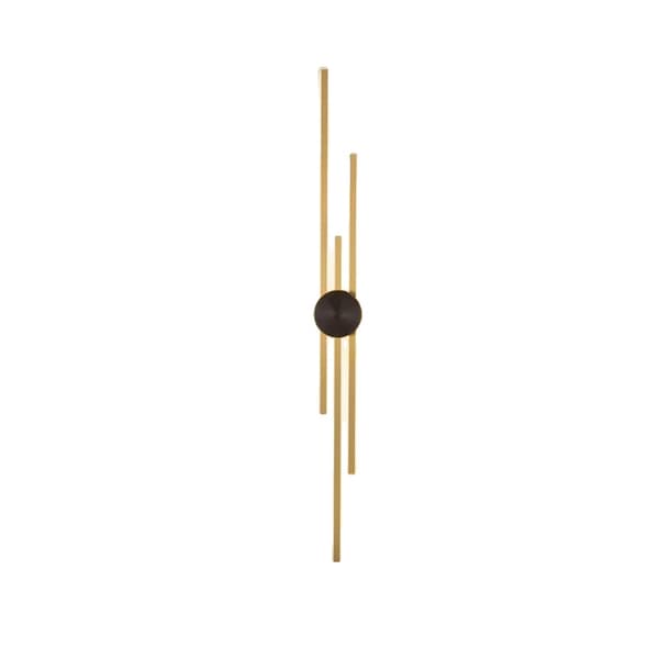 Modern vägglampa, LED, väggmonterad, upp- och nedåtriktad skärm,123CM, gyllene, varmt ljus