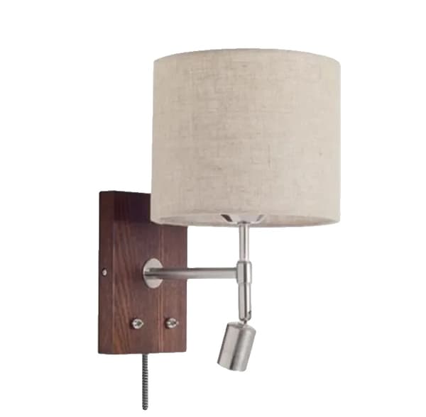 Vägglampa, LED-ljuskälla, modern stil, tygskärm,Med kontakt-a, Varmt ljus, EU-kontakt