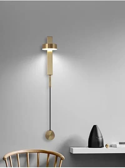 Vägglampor, modern stil, metallmaterial, energieffektiva LED-lampor,varmt ljus, gyllene-A