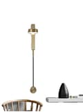 Miniatyrbild 1 av 2: Vägglampor, modern stil, metallmaterial, energieffektiva LED-lampor,varmt ljus, gyllene-A