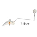 Pikkukuva 2 / 2: Seinävalaisin, seinään kiinnitettävä, säädettävä valaistus, nuppikytkin,Pistokkeella, 1Arm 118cm Valkoinen