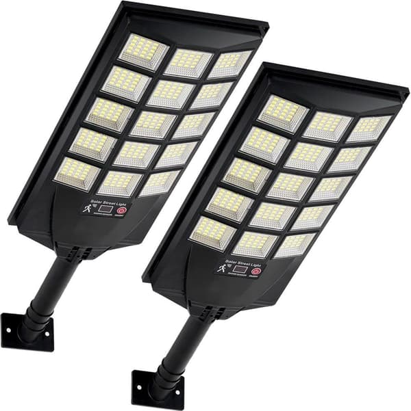 OBOSOE solcelledrevet væglampe med bevægelsessensor, LED-sensor væglampe til have, pakke med 4 2 st 300W/400*180mm