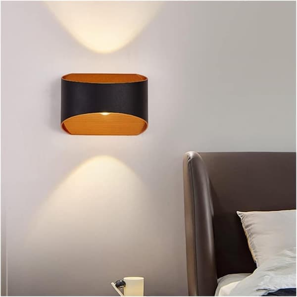 OBOSOE Modern Aluminium Vägglampa LED, Inomhusbelysning, Sovrum Vägglampa, Stilren Vägglampa