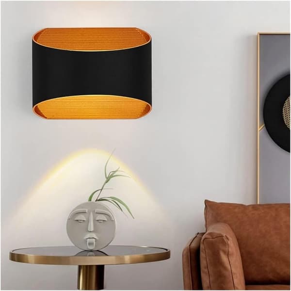 OBOSOE Modern Aluminium Vägglampa LED, Inomhusbelysning, Sovrum Vägglampa, Stilren Vägglampa
