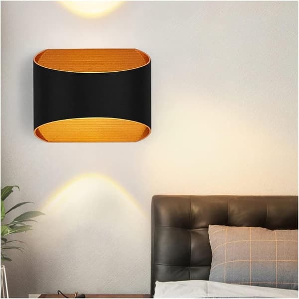 OBOSOE Modern Aluminium Vägglampa LED, Inomhusbelysning, Sovrum Vägglampa, Stilren Vägglampa