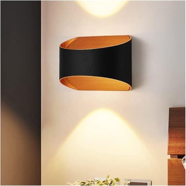 OBOSOE Modern Aluminium Vägglampa LED, Inomhusbelysning, Sovrum Vägglampa, Stilren Vägglampa