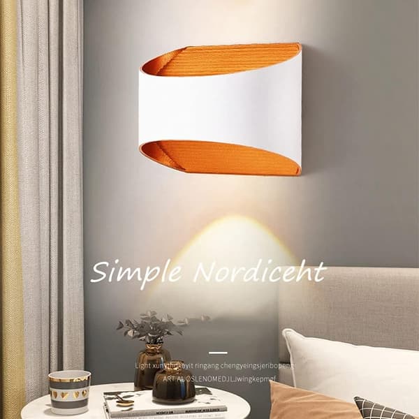 OBOSOE Modern Aluminium Vägglampa LED, Inomhusbelysning, Sovrum Vägglampa, Stilren Vägglampa
