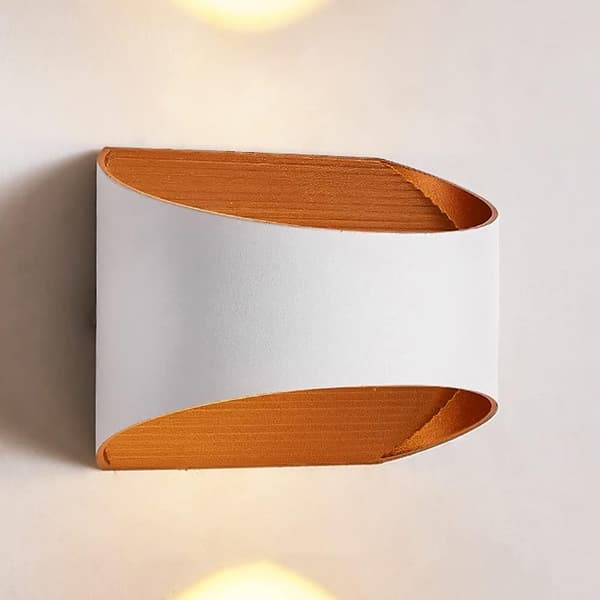 OBOSOE Modern Aluminium Vägglampa LED, Inomhusbelysning, Sovrum Vägglampa, Stilren Vägglampa Vit Kallvit, 10W