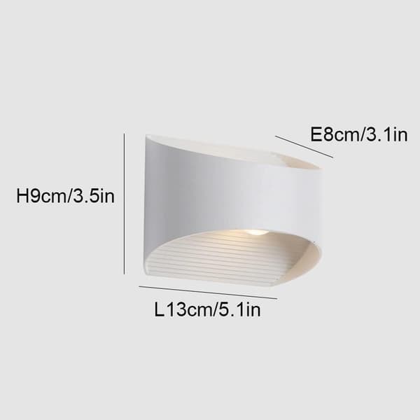 OBOSOE Modern LED Vägglampa IP65 Vattentät Vägglampa Aluminium Inomhus & Utomhus Vägglampa