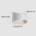 Miniatyrbild 7 av 7: OBOSOE Modern LED Vägglampa IP65 Vattentät Vägglampa Aluminium Inomhus & Utomhus Vägglampa