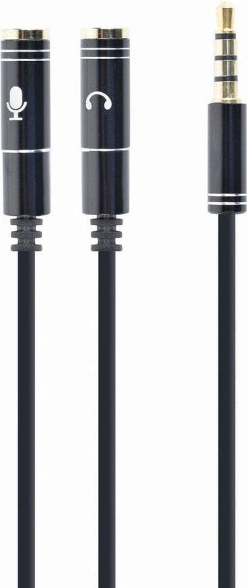 Gembird !Adapter ljudmikrofon 3,5 mm minijack/4PIN/0. ljudkabel 0,2 m 2 x 3,5 mm Svart