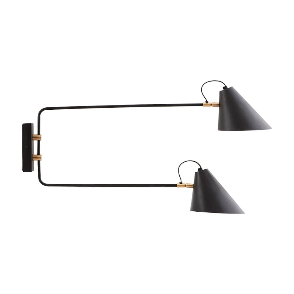 Club Double Vägglampa Ø 18/20cm Svart/Vit