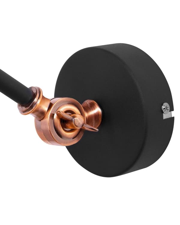 Væglampe Grafitgrå Kobber Metal Lampeskærm Justerbar Lang Svingarm Moderne Læselampe til Stuen Retro Design Lampet til Pigeværelse Indretning