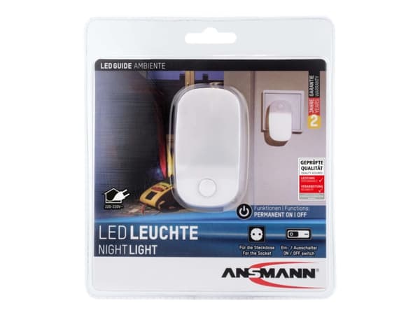 ANSMANN LED Guide AMBIENTE - Nattlampa - LED - vitt ljus - vit