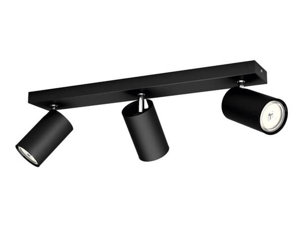 Philips myLiving KOSIPO - Takspotlight - 3 innganger - GU10 - svart Sort
