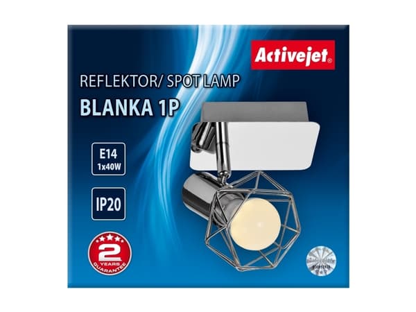 Activejet AJE-BLANKA 1P, Innfelt, 1 ampuller, E14, IP20, Sølv