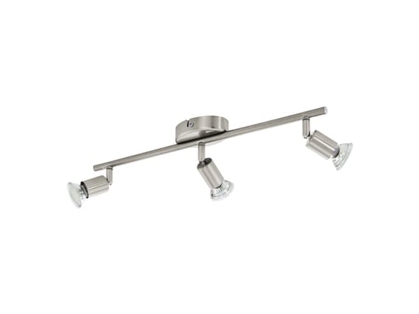 EGLO BUZZ-LED, 3 lampor, GU10, 3000 K, IP20, Metallisk