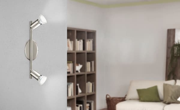 EGLO BUZZ-LED, 3 lampor, GU10, 3000 K, IP20, Metallisk